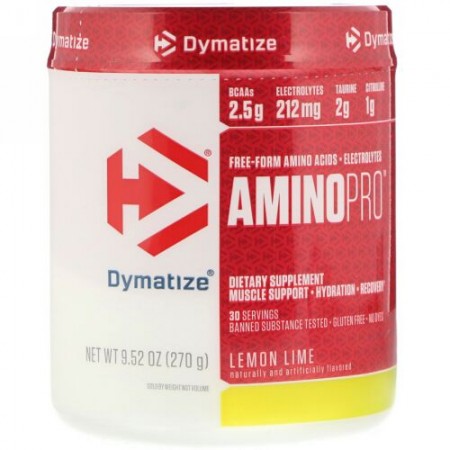 Dymatize Nutrition, アミノプロ、レモンライム、9.52 oz (270 g) (Discontinued Item)