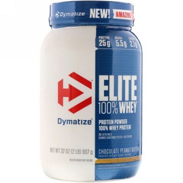 Dymatize Nutrition, エリート100％ホエイタンパク質、チョコレートピーナッツバター、32 oz (907 g) (Discontinued Item)