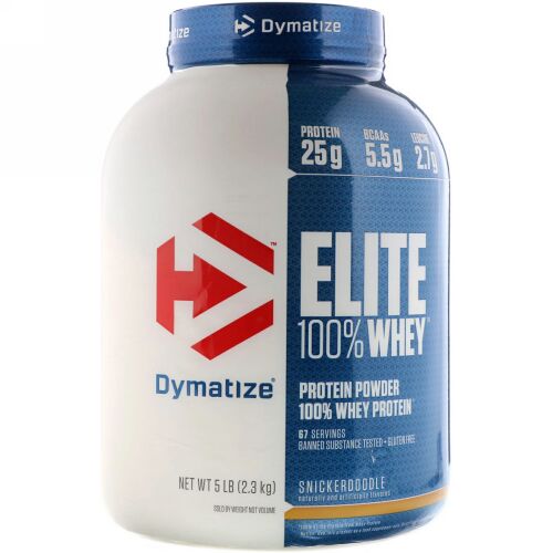Dymatize Nutrition, エリート　100％ホエイタンパク質・パウダー、スニッカードゥードル、5ポンド（2.3オンス） (Discontinued Item)