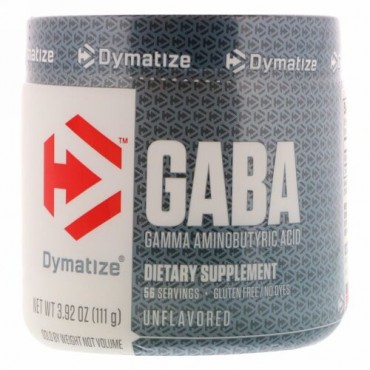 Dymatize Nutrition, ガバ、ガンマアミノ酪酸、無香料、3.92 oz (111 g) (Discontinued Item)