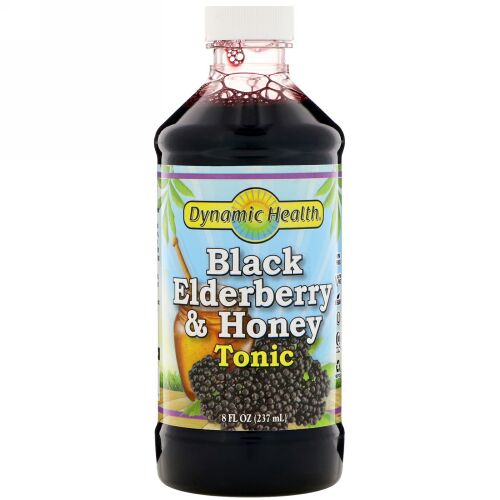 Dynamic Health  Laboratories, Black Elderberry & Honey Tonic, 8 fl oz (237 ml) (Discontinued Item)
