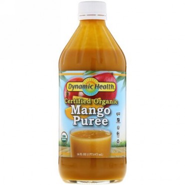 Dynamic Health  Laboratories, Certified Organic Mango Puree, 16 fl oz (473 ml) (Discontinued Item)