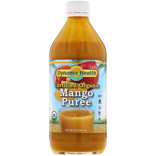 Dynamic Health  Laboratories, Certified Organic Mango Puree, 16 fl oz (473 ml) (Discontinued Item)