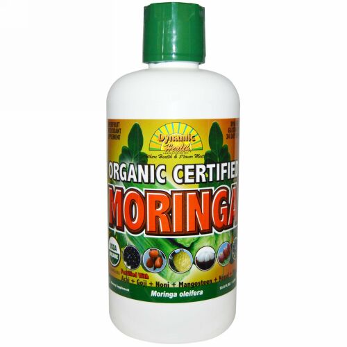 Dynamic Health  Laboratories, Organic Certified Moringa Juice, 33.8 FL OZ (Discontinued Item)