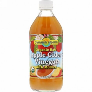 Dynamic Health  Laboratories, オーガニック・生アップルサイダー 酢母入り、473ml（16 fl oz）