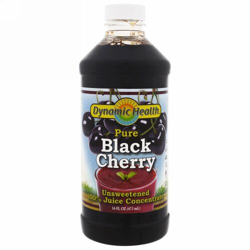 Dynamic Health  Laboratories, ピュアブラックチェリー、濃縮果汁100％、無糖、473ml（16fl oz）
