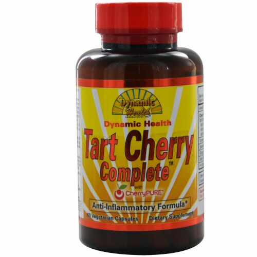 Dynamic Health  Laboratories, Tart Cherry Complete、CherryPure入り、ベジキャップ 60 錠 (Discontinued Item)