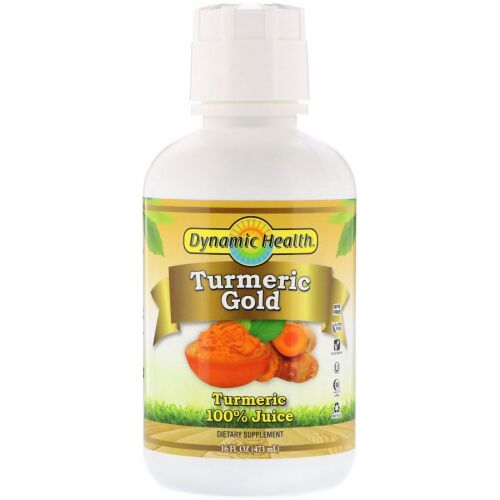 Dynamic Health  Laboratories, Turmeric Gold, 100% Turmeric Juice, 16 fl oz (473 ml) (Discontinued Item)