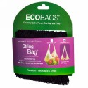 ECOBAGS, マーケットコレクション、ストリングバッグ、ロングハンドル22インチ、ブラック、1袋