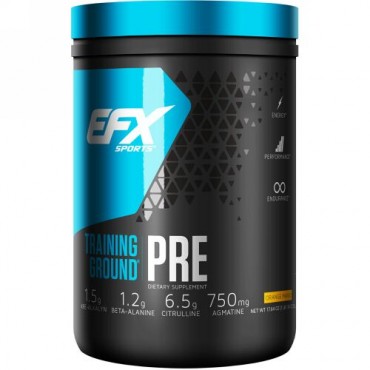 EFX Sports, トレーニンググラウンド、PRE、オレンジマンゴー、17.64オンス (500 g) (Discontinued Item)