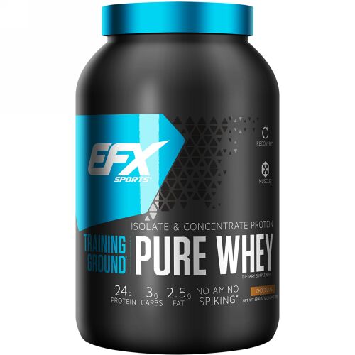 EFX Sports, トレーニンググラウンド、純粋ホエイ、チョコレート、38.4 oz (1089 g) (Discontinued Item)