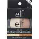 E.L.F., ベークドハイライター & ブロンザー、ブロンズグロウ、0.183オンス (5.2 g) (Discontinued Item)