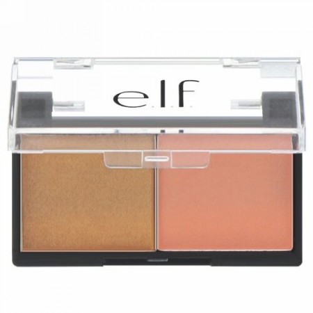 E.L.F., ベストフレンドアイシャドーデュオ、ピーチスクワッド、0.11オンス (3.0 g) (Discontinued Item)