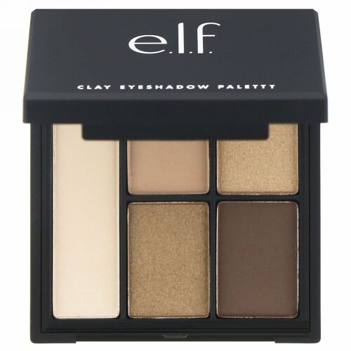 E.L.F., クレイアイシャドーパレット、必須ヌード、0.26オンス（ 7.5g ）