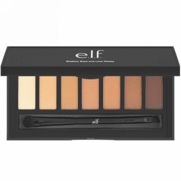 E.L.F., エンドレスアイズ、シャドー、ブロウ & ライナーパレット、0.24オンス (7 g) (Discontinued Item)
