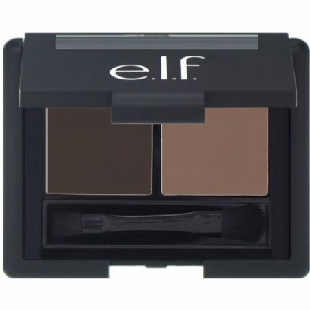 E.L.F., 眉毛キット、ジェル - パウダー、ミディアム、ジェル 0.05 oz (1.4 g) - パウダー 0.08 oz (2.3 g)
