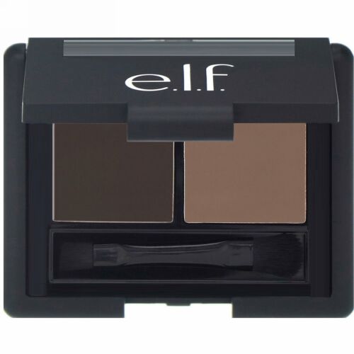 E.L.F., 眉毛キット、ジェル - パウダー、ミディアム、ジェル 0.05 oz (1.4 g) - パウダー 0.08 oz (2.3 g)