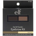 E.L.F., 眉毛キット、ジェル - パウダー、ミディアム、ジェル 0.05 oz (1.4 g) - パウダー 0.08 oz (2.3 g)