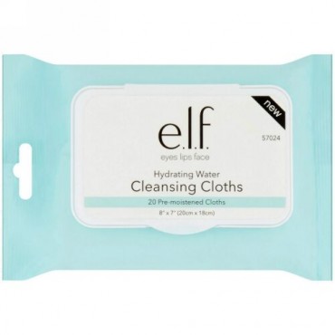 E.L.F., 水分補給用クレンジングクロス、湿った布20枚入り (Discontinued Item)