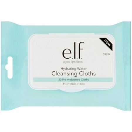 E.L.F., 水分補給用クレンジングクロス、湿った布20枚入り (Discontinued Item)