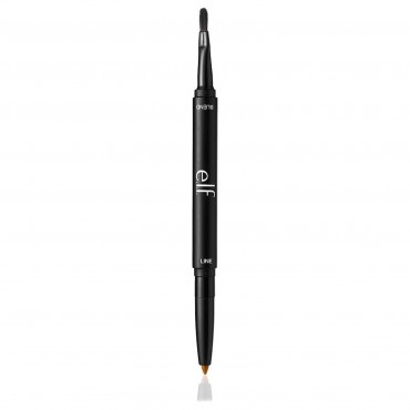 E.L.F., リップライナー & ブレンディングブラシ、ダークブラウン、0.01オンス (0.25 g) (Discontinued Item)