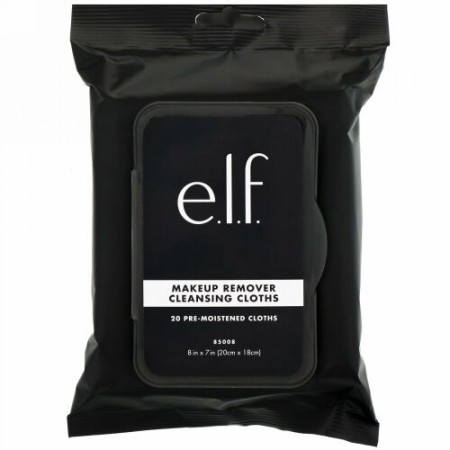 E.L.F., メイク落とし洗浄シート, ウェットシート 20枚