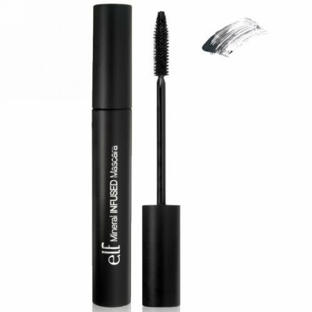 E.L.F., ミネラルが注入されたマスカラ、ブラック、0.28 oz (8 g) (Discontinued Item)