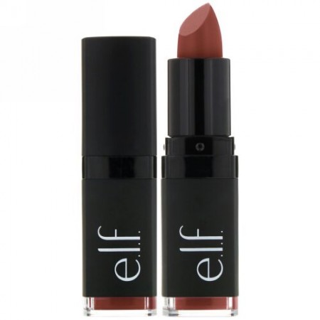 E.L.F., ベルベット・マット, リップスティック, ブラッシングブラウン, 0.14 オンス (4.1 g) (Discontinued Item)
