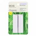 EOS, オーガニックの持続性保湿リップケア、ピュア & 無添加、香料なし、2本入り、各 0.14 oz (4 g) Each (Discontinued Item)