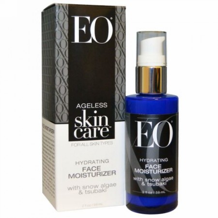 EO Products, エイジレス スキン ケア、ハイドレーティング フェイス モイスチャライザー、2 fl oz (59 ml) (Discontinued Item)