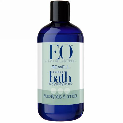EO Products, ビー・ウェル, バブルバス, ユーカリ & アルニカ, 12 液量オンス (360 ml) (Discontinued Item)
