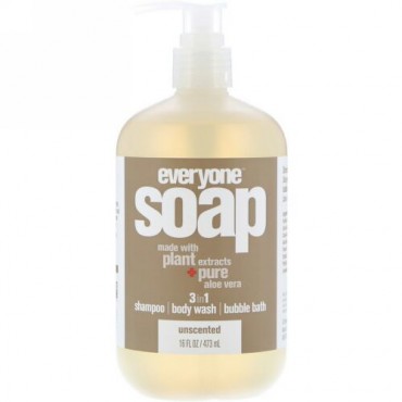 EO Products, エブリワンソープ、3イン1、無香、16液量オンス (473 ml) (Discontinued Item)