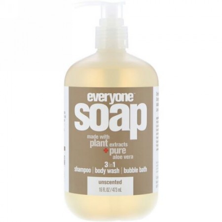 EO Products, エブリワンソープ、3イン1、無香、16液量オンス (473 ml) (Discontinued Item)
