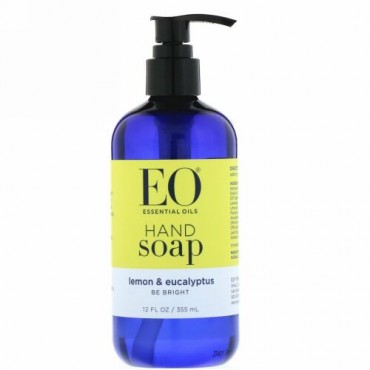EO Products, 液体ハンドソープ、 レモンとユーカリ、 12液量オンス (360 ml) (Discontinued Item)