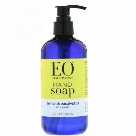 EO Products, 液体ハンドソープ、 レモンとユーカリ、 12液量オンス (360 ml) (Discontinued Item)