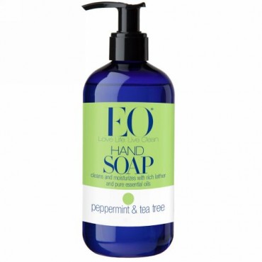 EO Products, ハンドソープ、ペパーミント &ティーツリー、 12液量オンス (360 ml) (Discontinued Item)