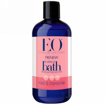 EO Products, リニュー（ReNew）, 泡風呂, ローズ＆カモミール, 12液量オンス（355 ml） (Discontinued Item)
