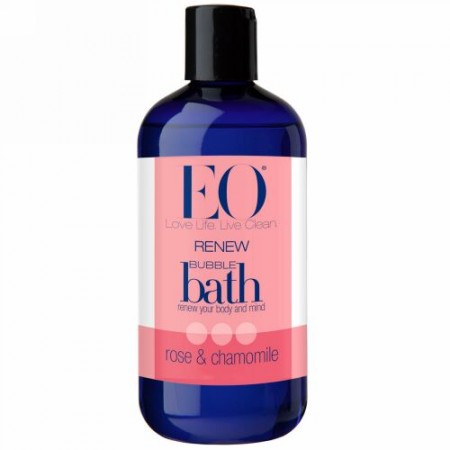 EO Products, リニュー（ReNew）, 泡風呂, ローズ＆カモミール, 12液量オンス（355 ml） (Discontinued Item)