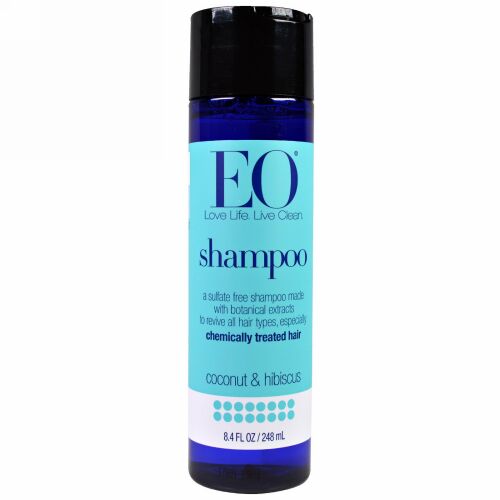 EO Products, シャンプー、ココナッツ&ハイビスカス、8.4液量オンス (248 ml) (Discontinued Item)