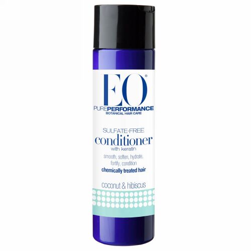 EO Products, ケラチン・コンディショナー、硫酸塩フリー、ココナッツ &ハイビスカス、 8.4 液量オンス (250 ml) (Discontinued Item)