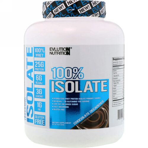 EVLution Nutrition, 100％アイソレート、チョコレートデカダンス、4 lb (1814 g) (Discontinued Item)