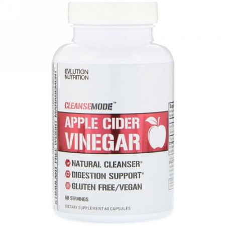 EVLution Nutrition, リンゴ酢、60カプセル
