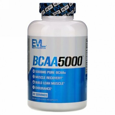 EVLution Nutrition, BCAA5000、カプセル240粒
