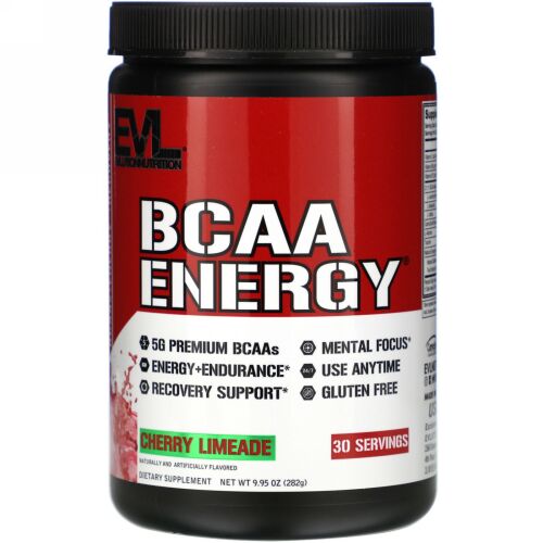 EVLution Nutrition, BCAA ENERGY（BCAAエナジー）、チェリーレモネード風味、282g（9.95オンス）