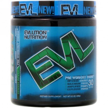 EVLution Nutrition, ENGNプレワークアウト、青リンゴ、240g (Discontinued Item)