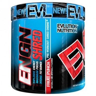 EVLution Nutrition, ENGN Shred, Pre-Workout Shred Engine, Fruit Punch, 8.4 oz (237 g) (Discontinued Item)