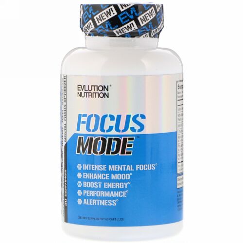 EVLution Nutrition, 集中モード、60カプセル (Discontinued Item)