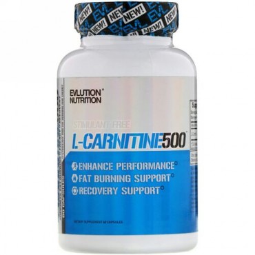 EVLution Nutrition, L-Carnitine500, 60 Capsules (Discontinued Item)