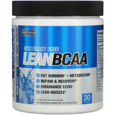 EVLution Nutrition, LEAN BCAA, Blue Raz, 8.4 oz (237 g)