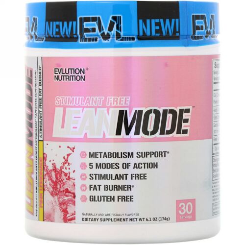 EVLution Nutrition, LeanMode, Stimulant Free Fat Burner, Pink Lemonade, 6.1 oz (174 g) (Discontinued Item)